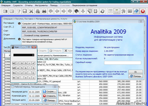 Analitika 2009 - Бесплатное ПО для учета и управления торговым предприятием - Изображение #1, Объявление #390705