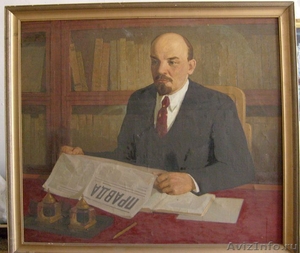 Продаётся картина "Ленин в кабинете с газетой Правда". - Изображение #1, Объявление #591122