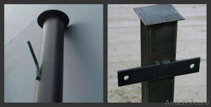 Столбы для забора (металлические) с крючком и планкой. - Изображение #1, Объявление #1489502
